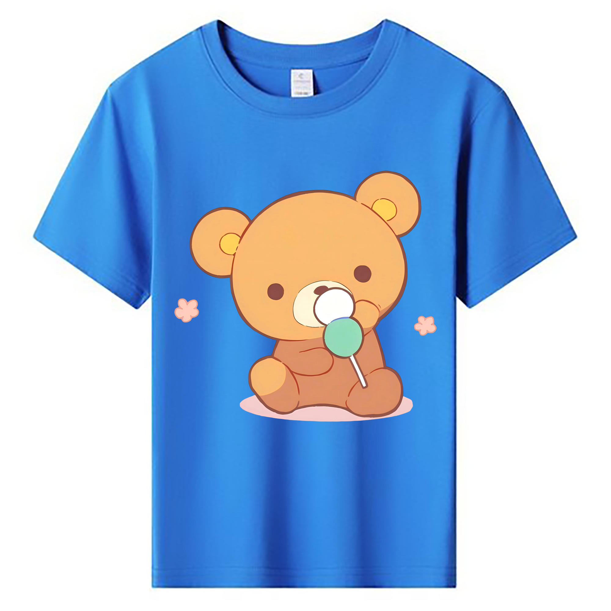 （画像用） リラックマ リラックマ キイロイトリ Rilakkuma Korilakkuma Kiiroitori 綿100％キッズTシャツ（フロントプリント）